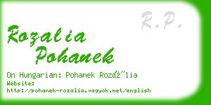 rozalia pohanek business card